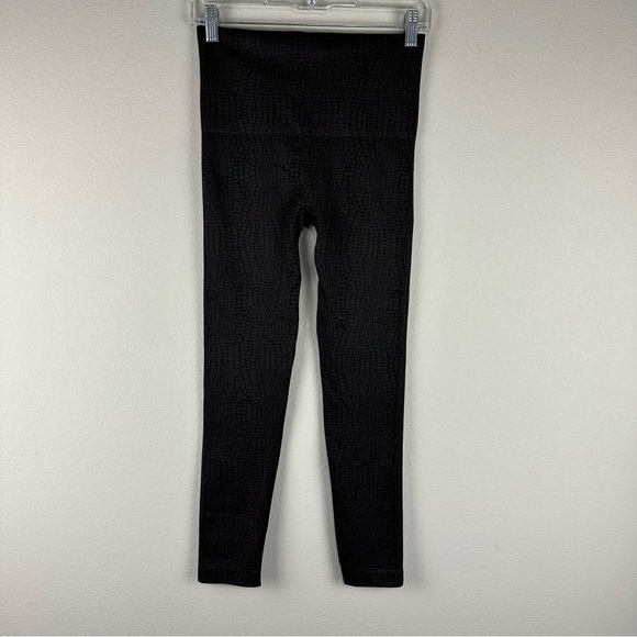 Spanx Brown Black Croc Print Look At Me Now Shapewear Seamless Leggings Large - Picture 1 of 4